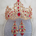 Tiaras nupciales de alta calidad de la mala hierba que la corona y las tiaras verdaderas del diamante